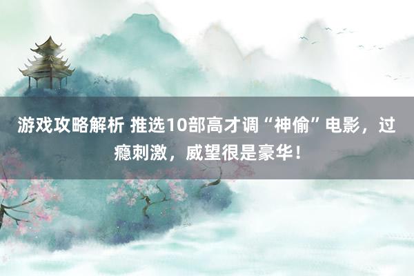 游戏攻略解析 推选10部高才调“神偷”电影，过瘾刺激，威望很是豪华！