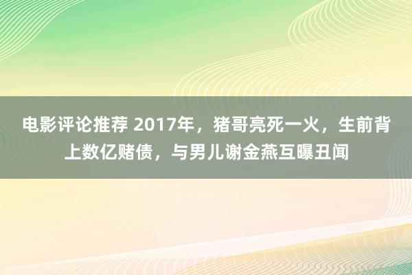 电影评论推荐 2017年，猪哥亮死一火，生前背上数亿赌债，与男儿谢金燕互曝丑闻