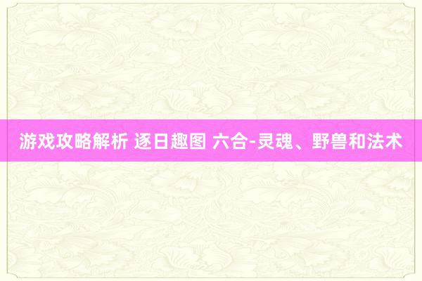 游戏攻略解析 逐日趣图 六合-灵魂、野兽和法术